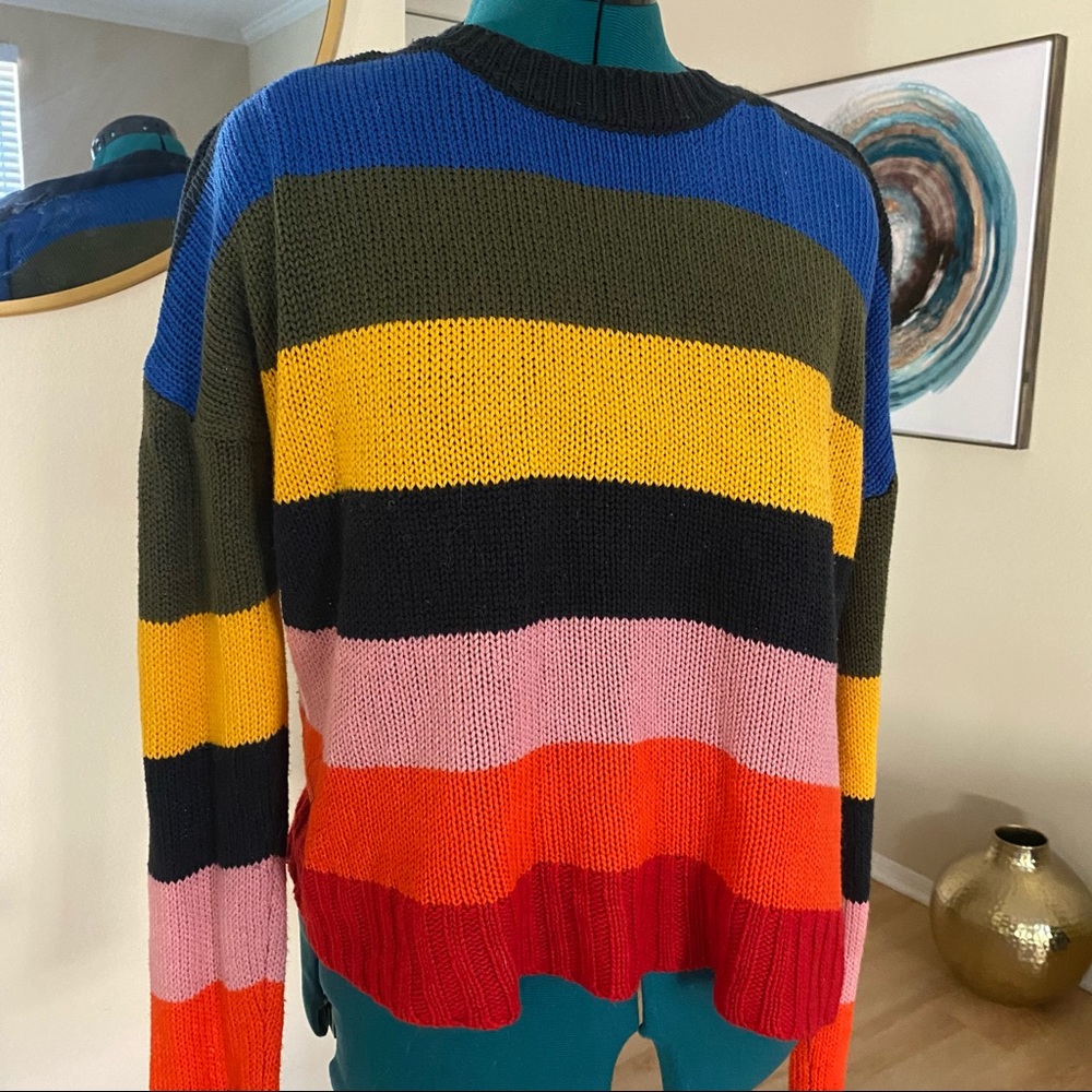 Papaya Rainbow Chunky Knit Sweater